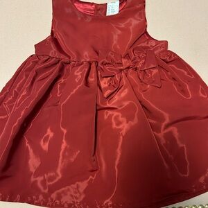 H&M Red Polyester 6M Holiday Dress